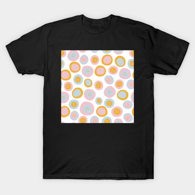 Wonky Buttons T-Shirt by MSBoydston